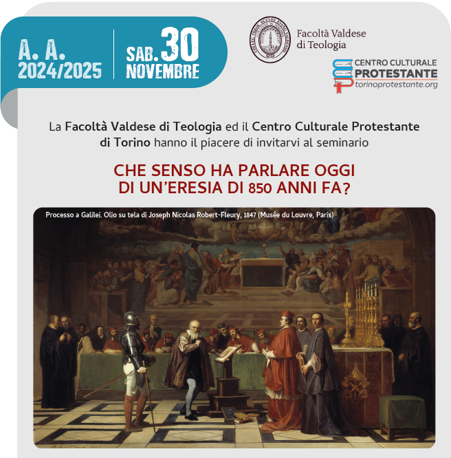 SEMINARIO: CHE SENSO HA PARLARE OGGI DI UN’ERESIA DI 850 ANNI FA